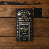 Colombia bean-to-bar craft chocolate dark bar.