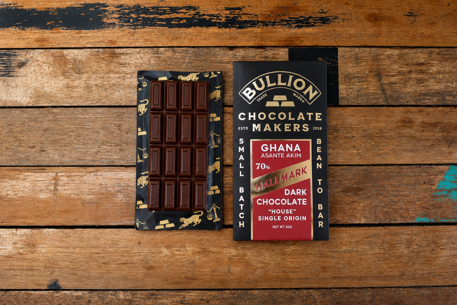 dark chocolate bullion 70% craft 
