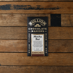 Bullion Mocha Bar bean-to-bar milk chocolate with coffee notes.