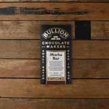 Bullion Mocha Bar bean-to-bar milk chocolate with coffee notes.