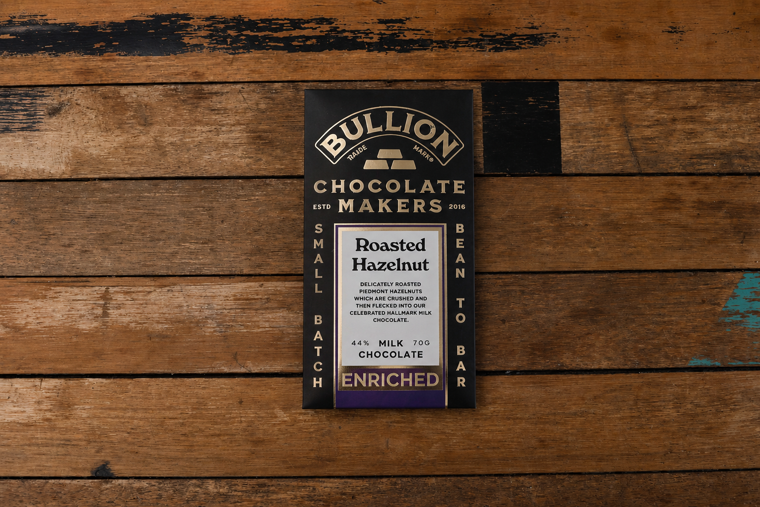 Bullion Milk Chocolate Bar with Hazelnut 